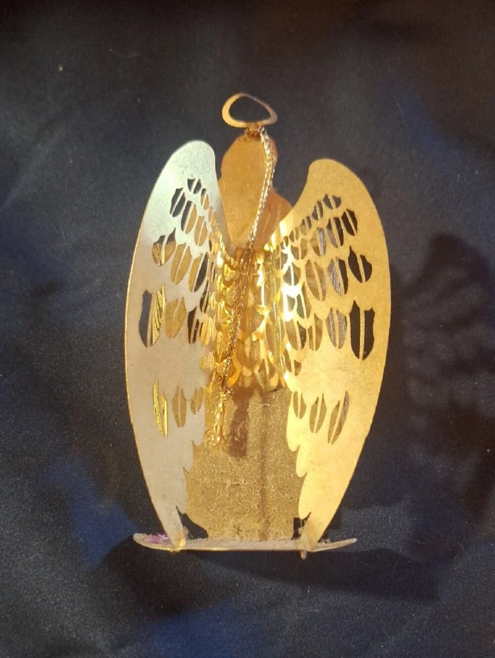 Gold Angel Figurine Home Accent - Decorative Metal Angel
